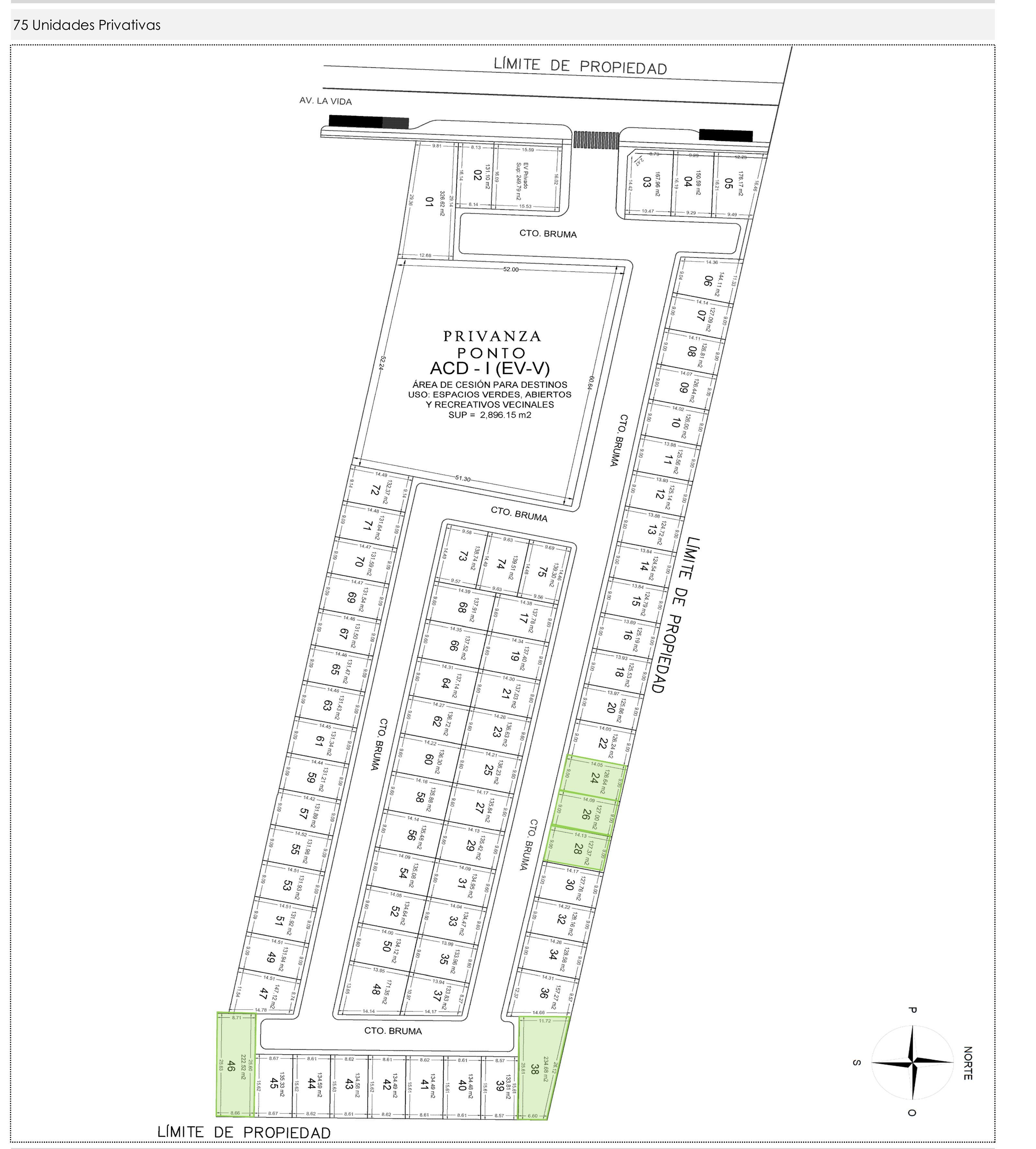 Plano de Lotes Privanza Ponto